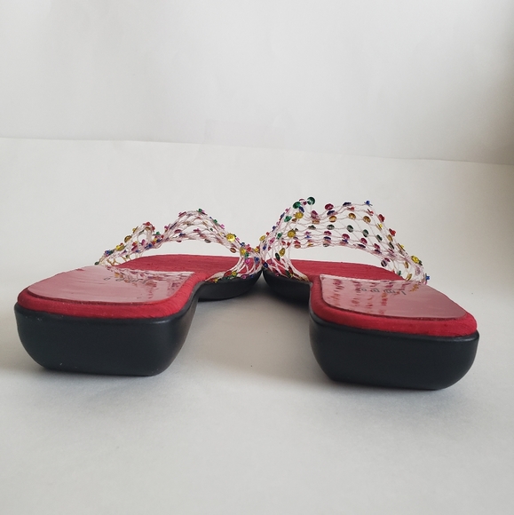 Vintage Impo Bravo Mesh Multicolor Sequin Slides Size 10M - Picture 10 of 11